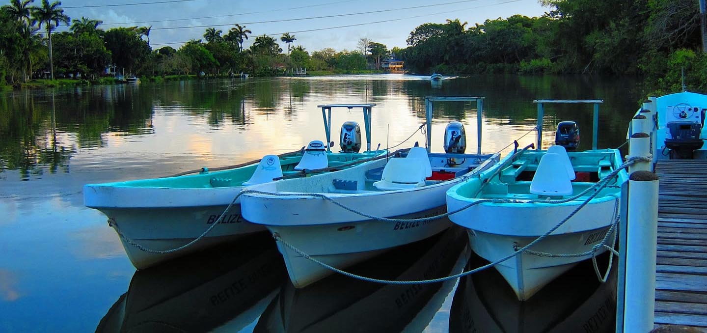 Belize River Lodge fishing boats