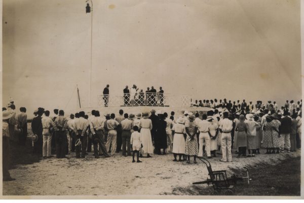 Rev. Cleghorn at the Inauguration of Baron Bliss's grave