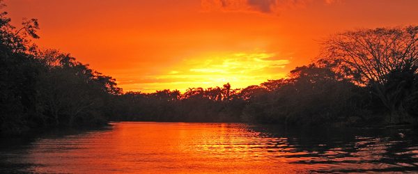 Sunset on Belize Olde River